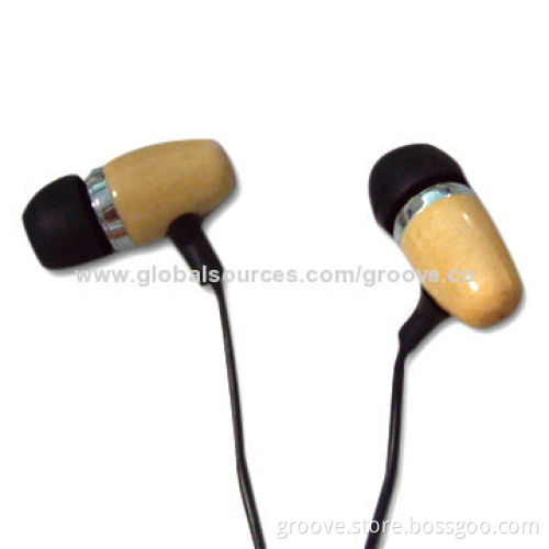 Wooden Earphones with 10 Mylar Speaker with 5u Membrane, Super Bass
